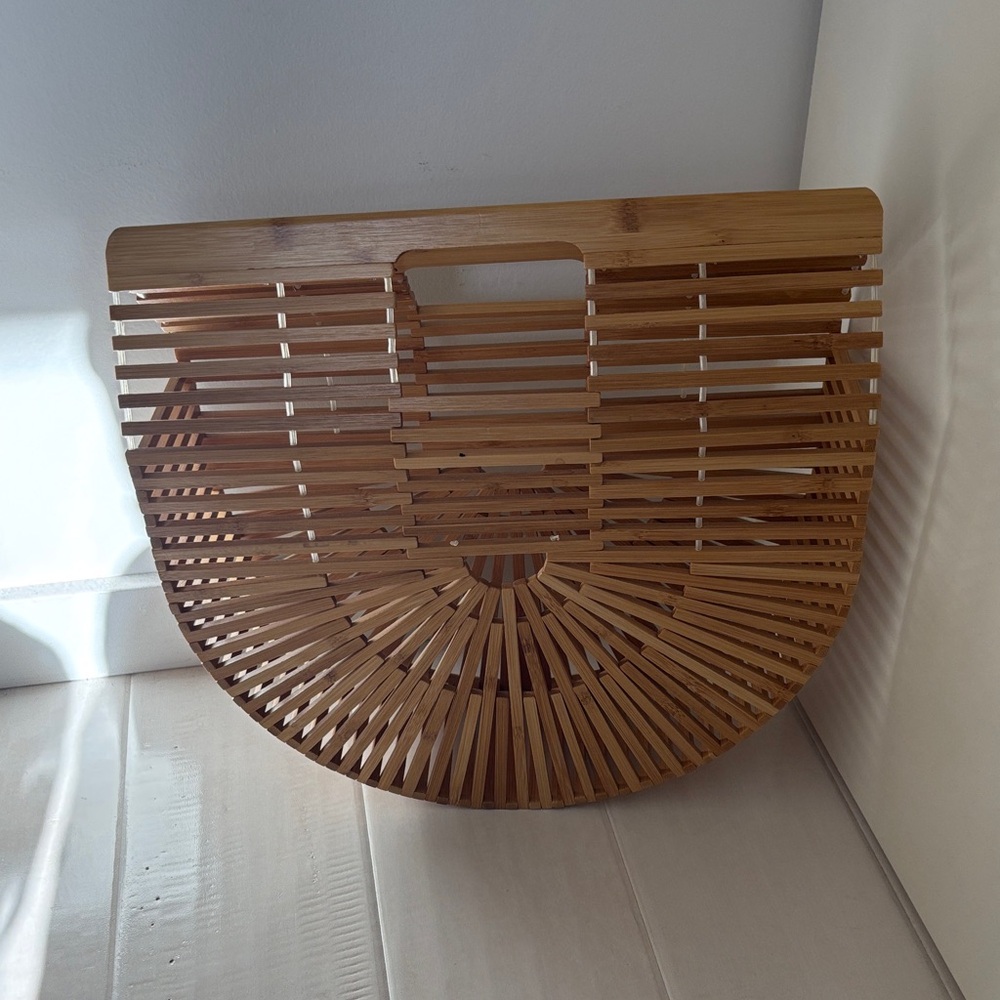 Elegant Bamboo Ark Half-Moon Tote
